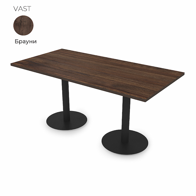 Стол на 2-х опорах Алсав 21VAST.160  Brauni